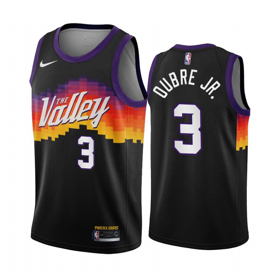 Men Phoenix Suns #3 kelly oubre jr black city edition the valley 2020 nba jersey